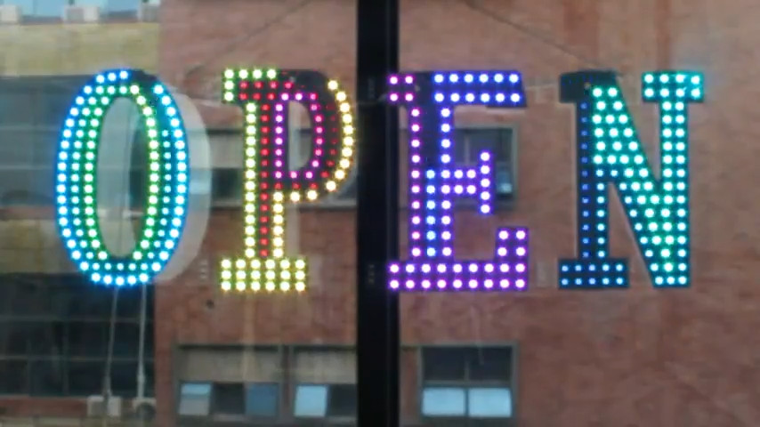 Open Sign 48&Prime;x16&Prime; Large LED Open Signs for Business Color Remote Control