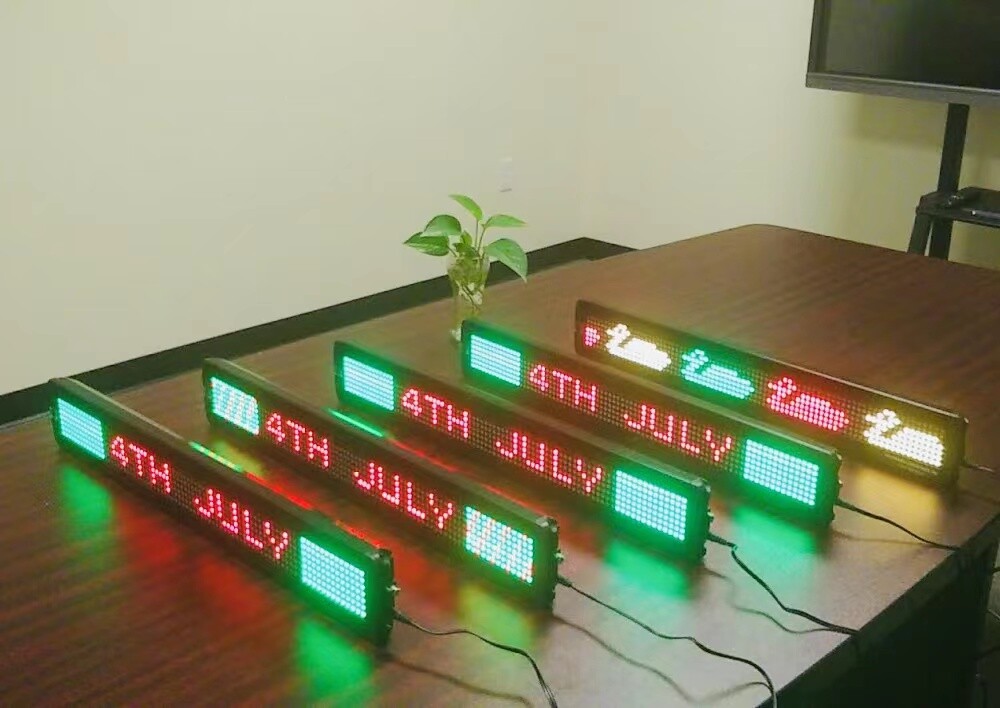 Programmable Tri-Color LED Sign with Remote 4&Prime;x26&Prime;, Electronic Message Display