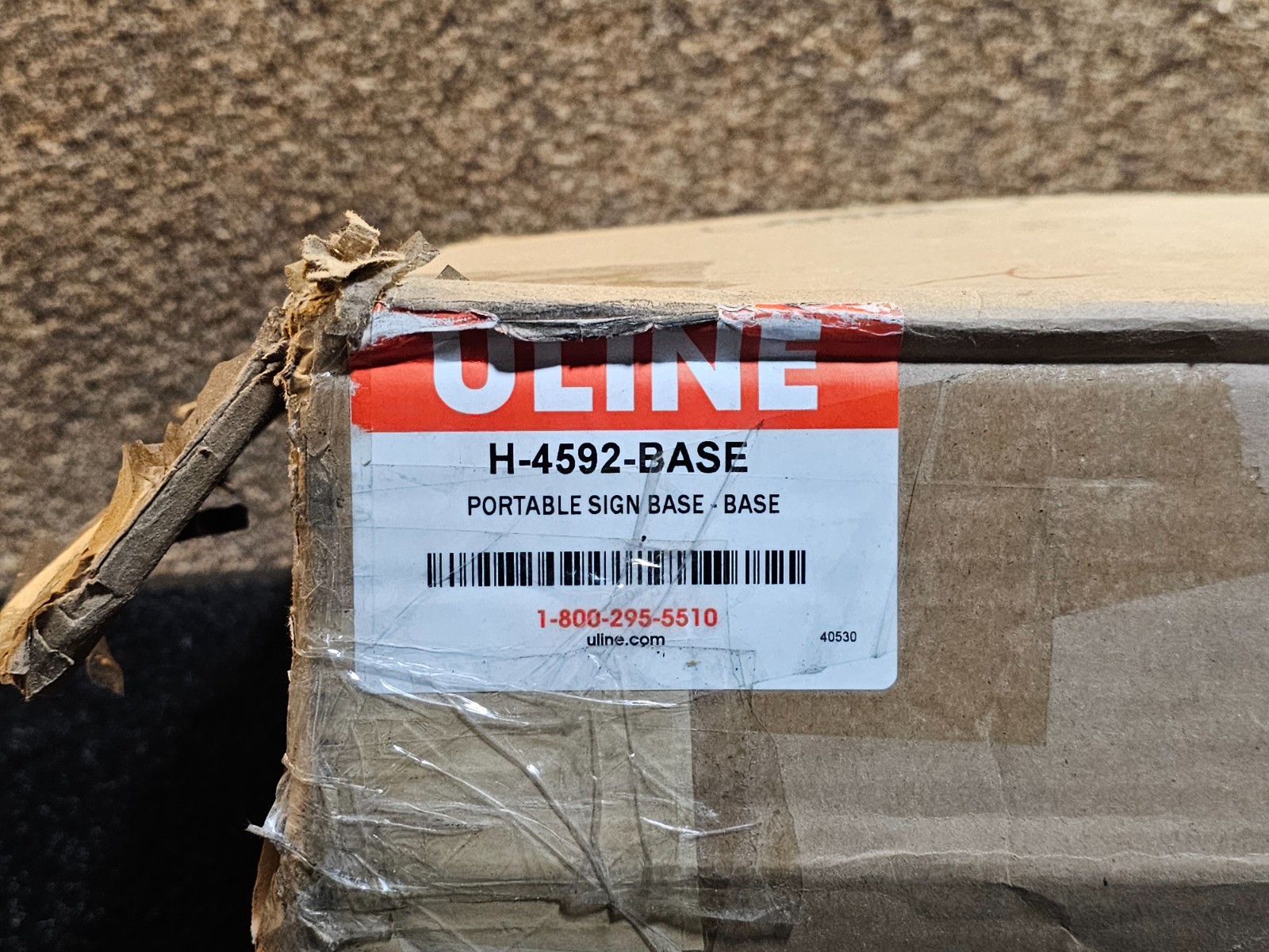 Uline H-4592-BASE Portable Sign Base Heavy-Duty Plasticm Black *BASE ONLY*
