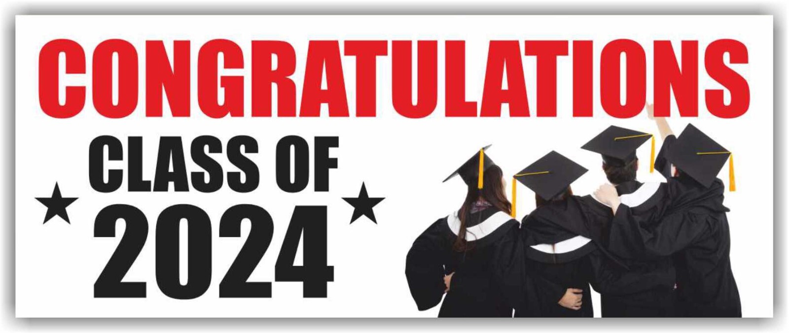 CLASS OF 2024 Advertising Banner Vinyl Mesh Sign School University Graduate