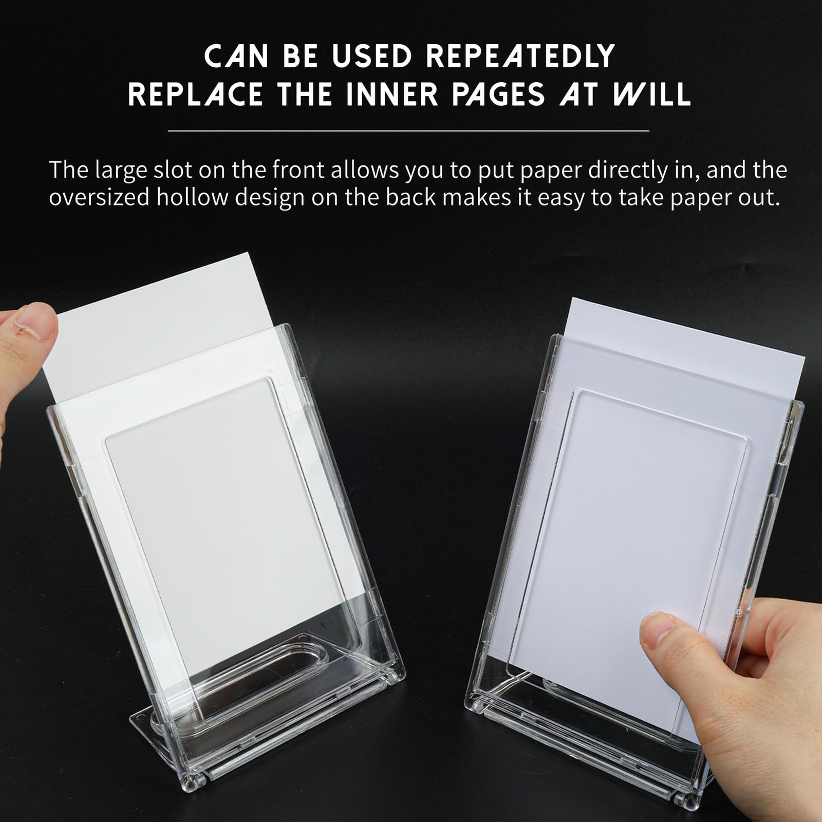 10 PCS 3×5 Inch Small Vertical Sign Holder DoubleSided Swivel Base Display