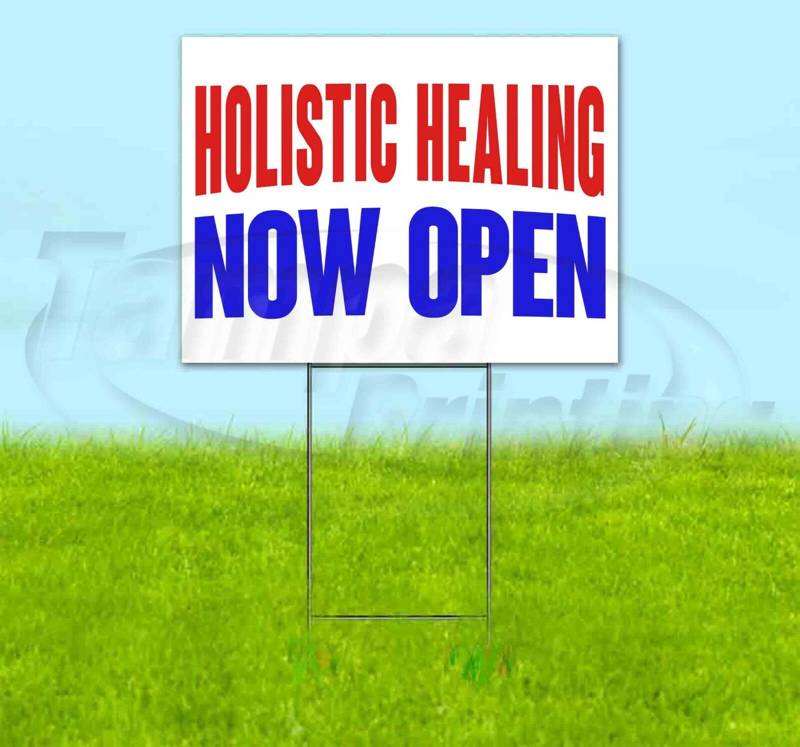 HOLISTIC HEALING NOW OPEN Yard Sign Corrugated Plastic Bandit Lawn Decorations