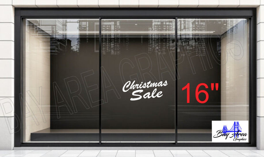Christmas SALE Window Vinyl Sticker Sign Oracal 651 Holiday Shop Graphic 🎄
