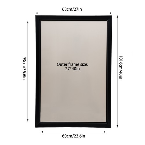24&Prime;x33&Prime;/24&Prime;X36&Prime;, 27&Prime; x 40&Prime; LED Backlit Movie Poster Art Picture Frame Light Box