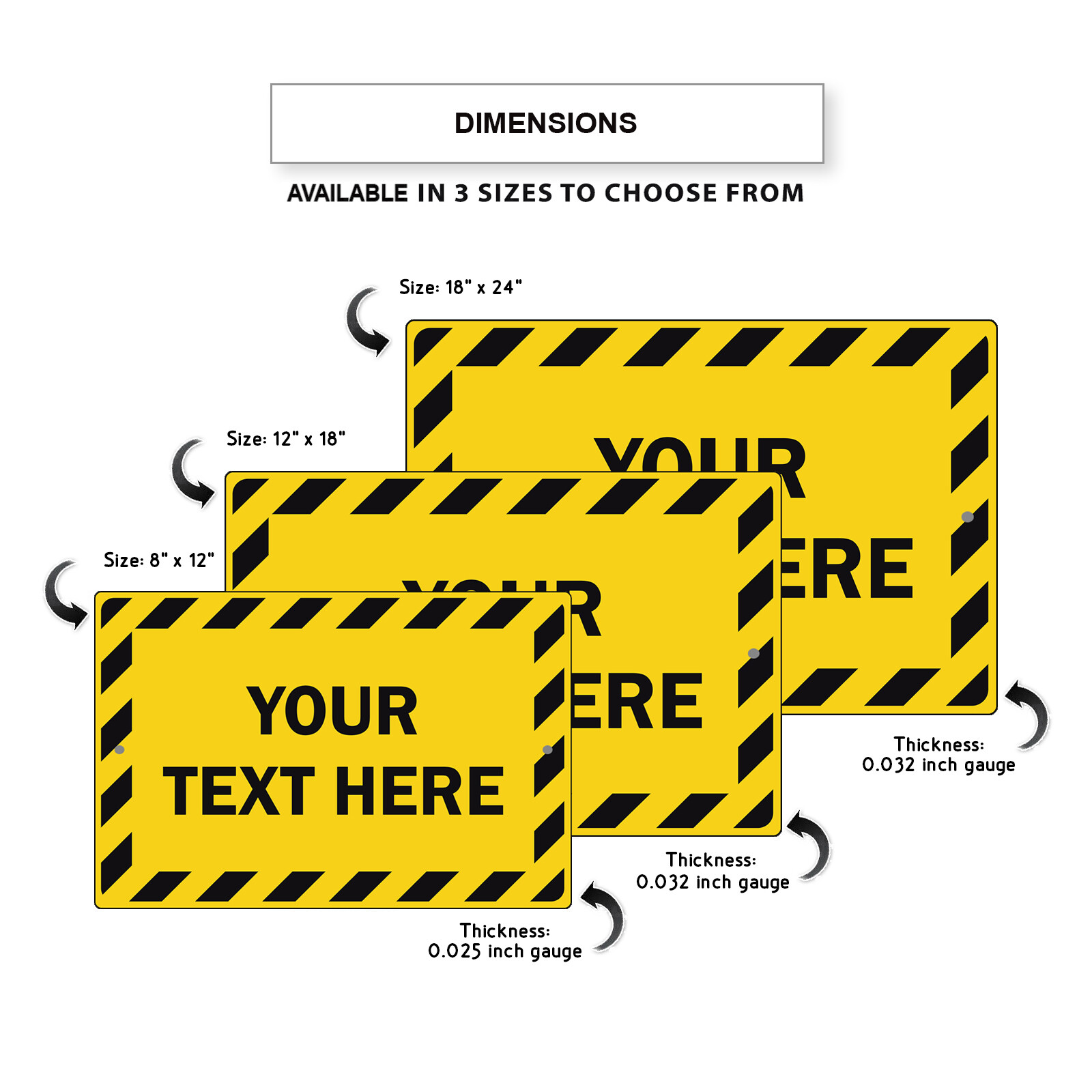 Custom Sign Your Text Wording Sign Personalized Text Notice Aluminum Metal Sign