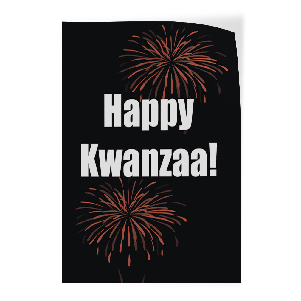 Door Decals Vertical Vinyl Stickers Multiple Sizes Happy Kwanzaa Candles Vinyl