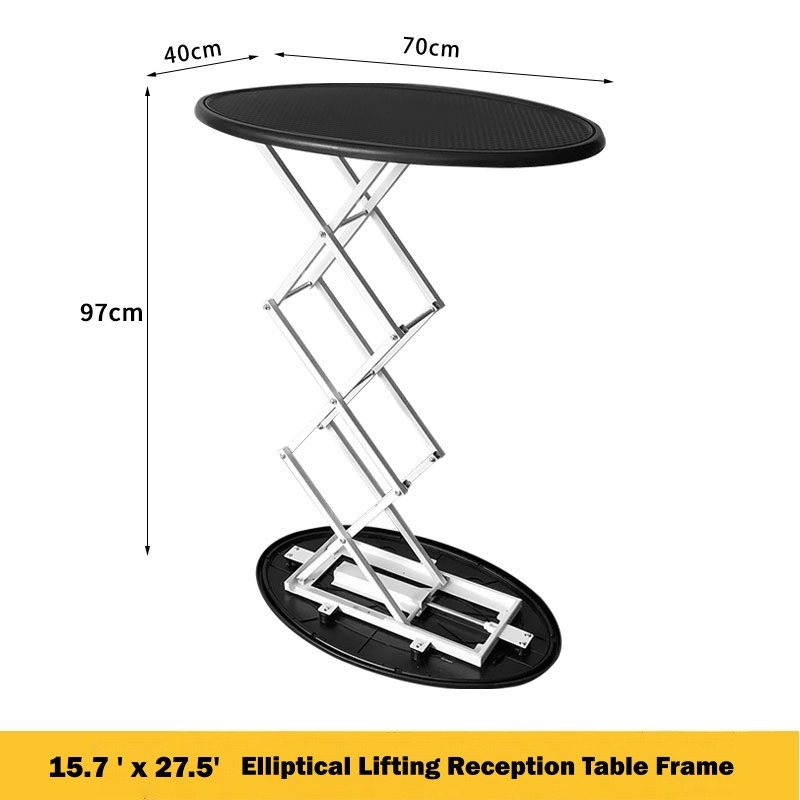 Quick-Pop Portable Display Counter with Plastic Cylinder Lift & Elastic Fabric