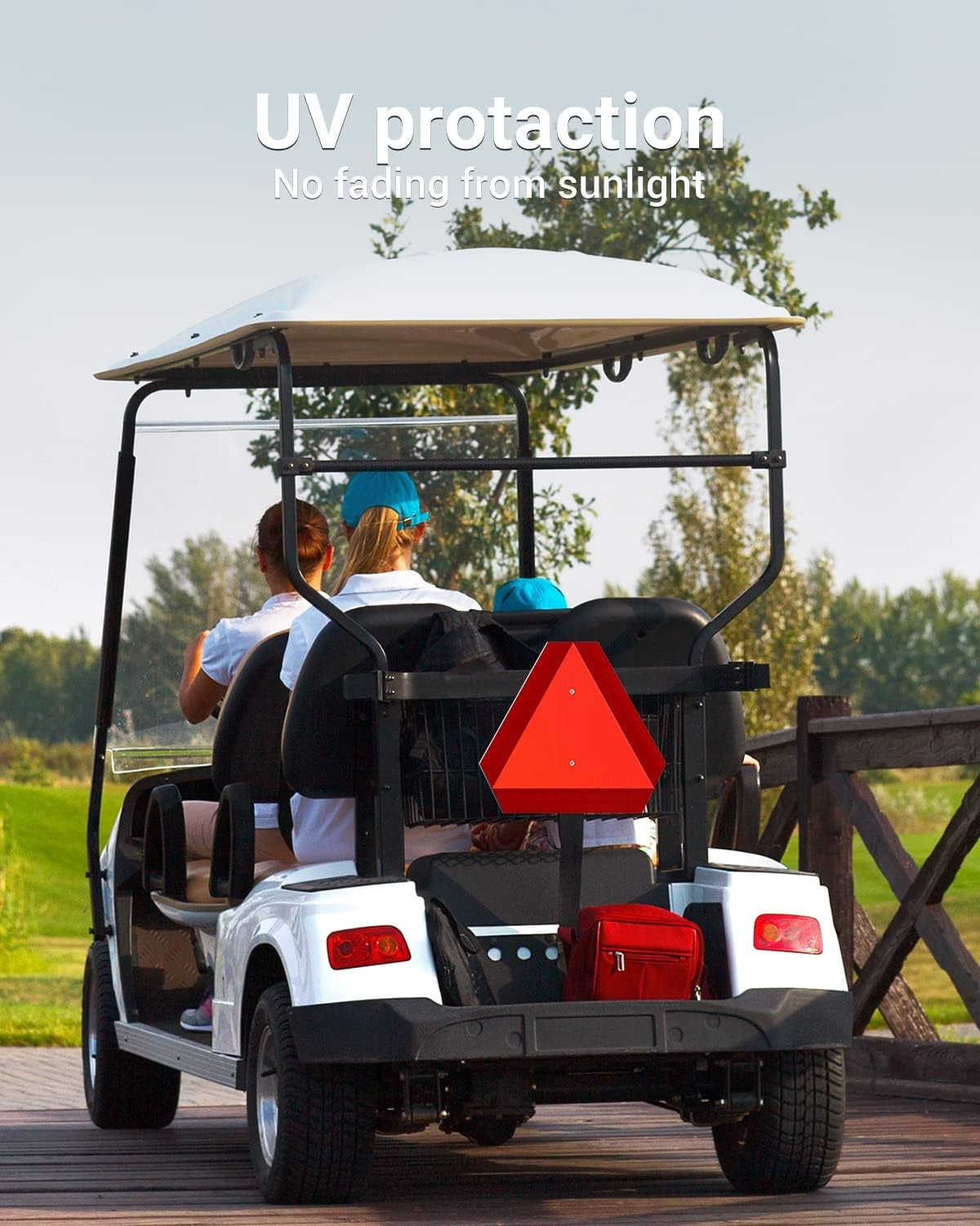 Reflective Slow Moving Vehicle Safety Triangle Sign for Golf Carts and Tractors