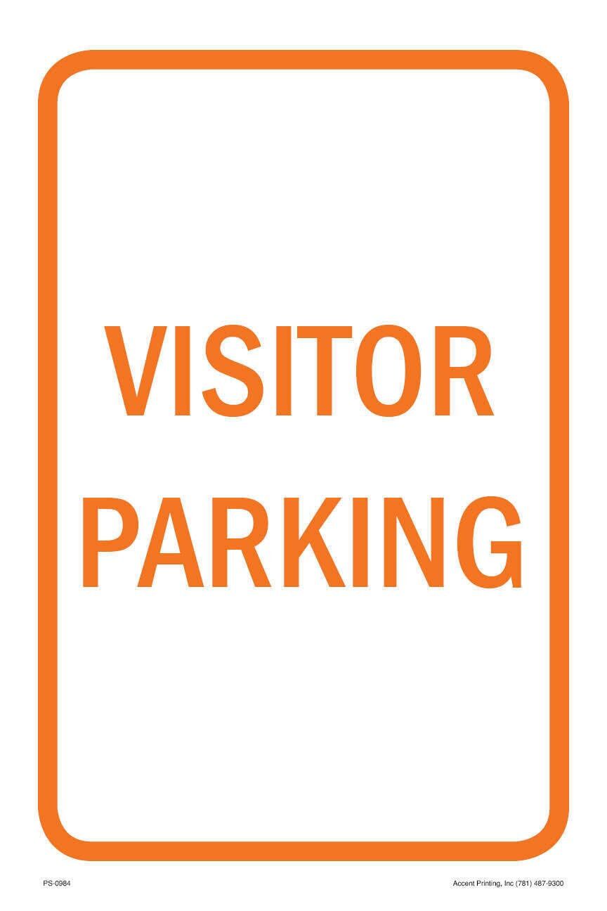 Visitor | Metal Parking Sign | 12&Prime;W x 18&Prime;H