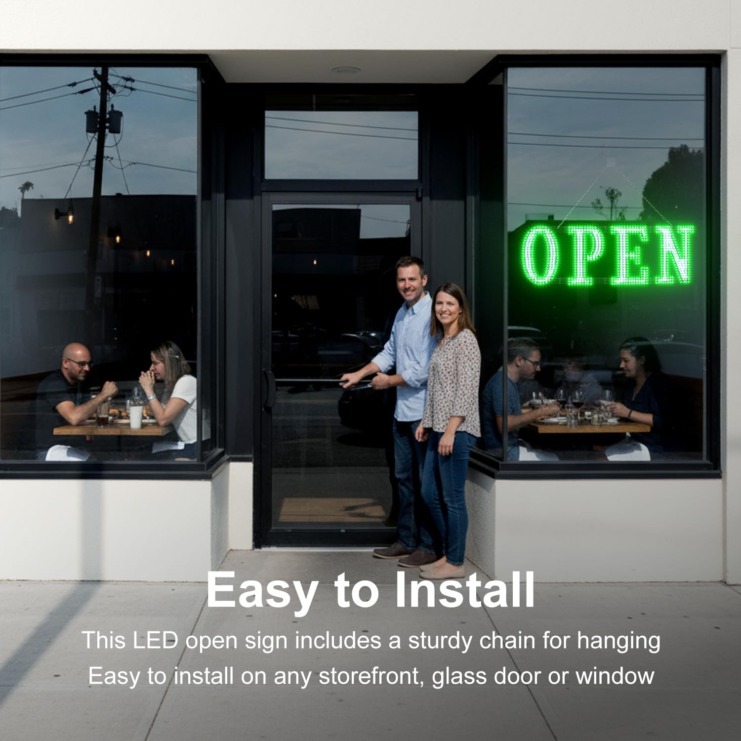 Open Sign for Business 40&Prime; x 14&Prime;, Bright LED Open Sign with Remote Control, 1…
