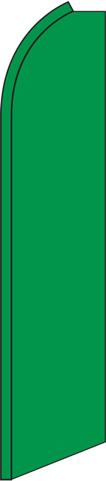 Solid Green Swooper Flag Feather Super Bow Banner