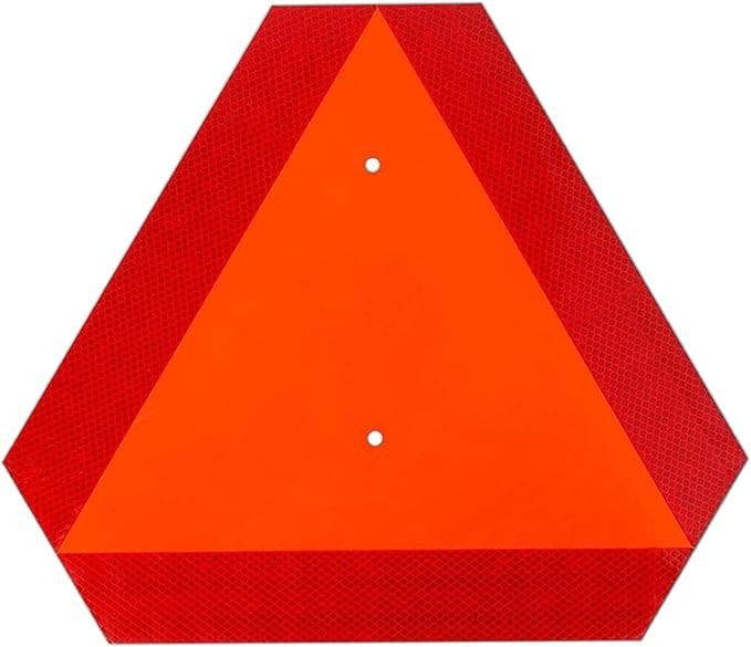 14×16 Inch Slow Moving Vehicle Triangle Sign for Golf Cart Tractor