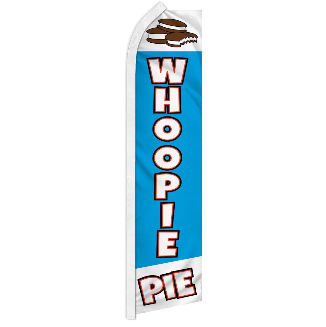 « WHOOPIE PIE » advertising super flag swooper banner business sign dessert treat