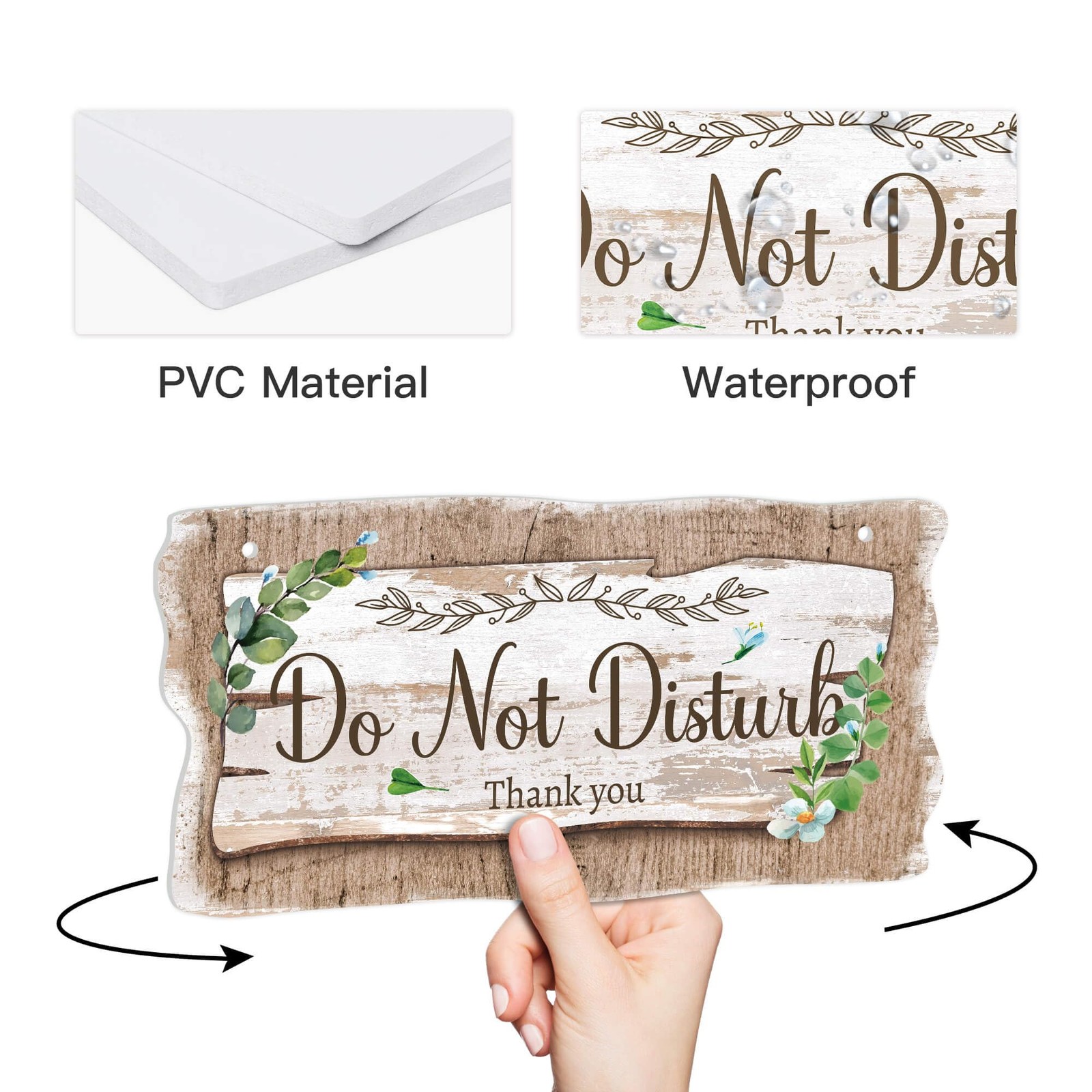 Welcome Please Knock Office Door Signs, PVC Do Not Disturb Door Hanger Sign, …