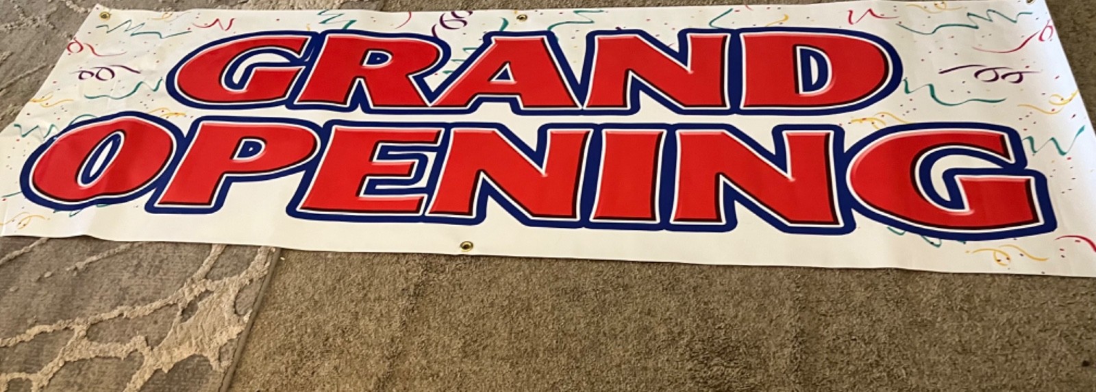 GRAND OPENING Advertising Vinyl Banner Flag Sign USA 2 feet X 6 feet. New