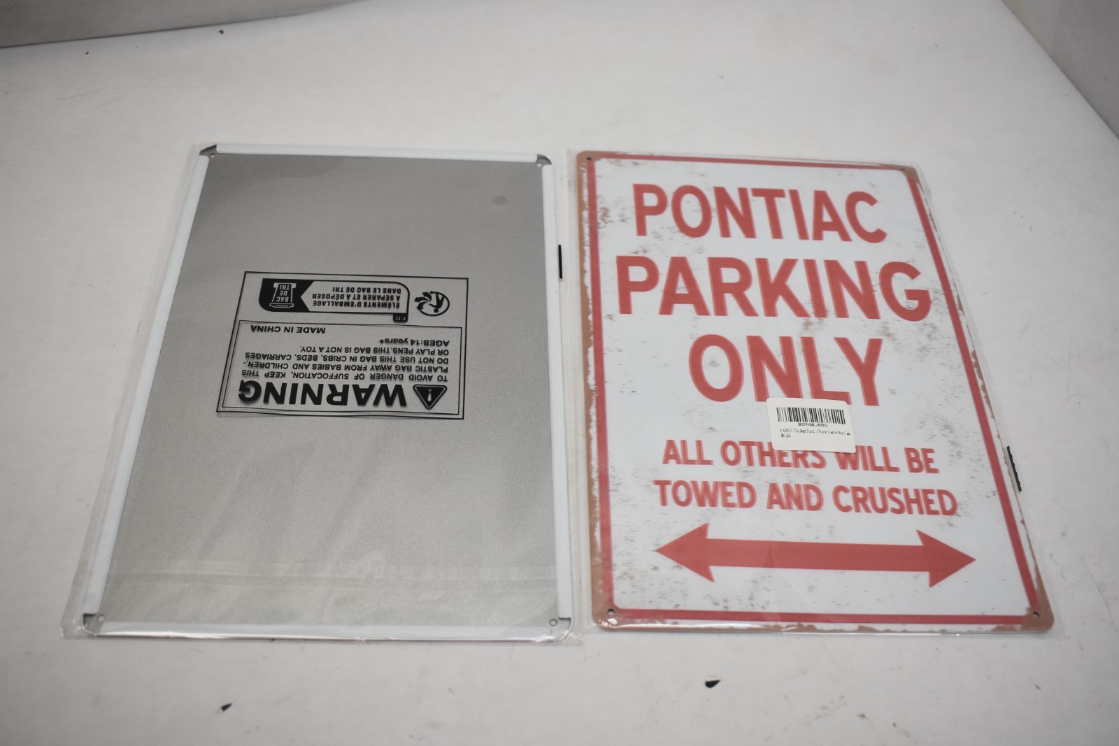 Pontiac Parking Only Metal Sign 8&Prime; x 12&Prime; Aluminum Stainless Steel Sign 2 Pack