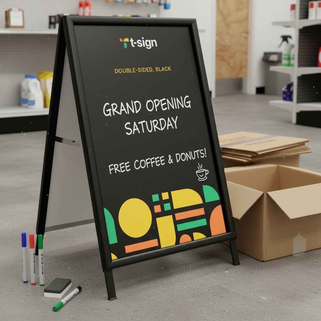 Weatherproof 24×36 A-Frame Sign with Magnetic Dry Erase Surface for Promotions