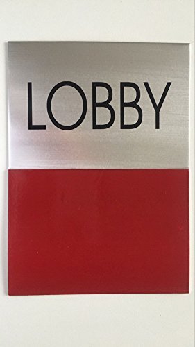 LOBBY FLOOR SIGN (BRUSHED ALUMINUM)-REF24-1027