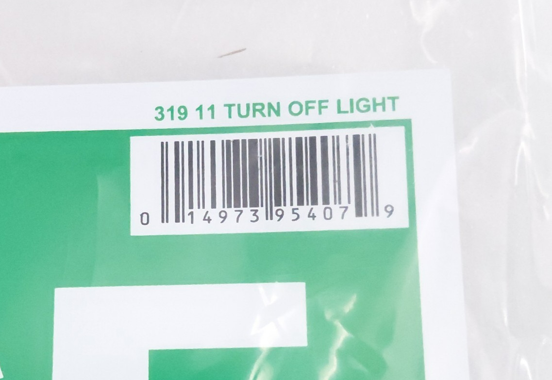 ( QTY : 12 ) Midwest Sign And Key Turn Off When Not In Use Sign Metal 12&Prime; X 8&Prime;