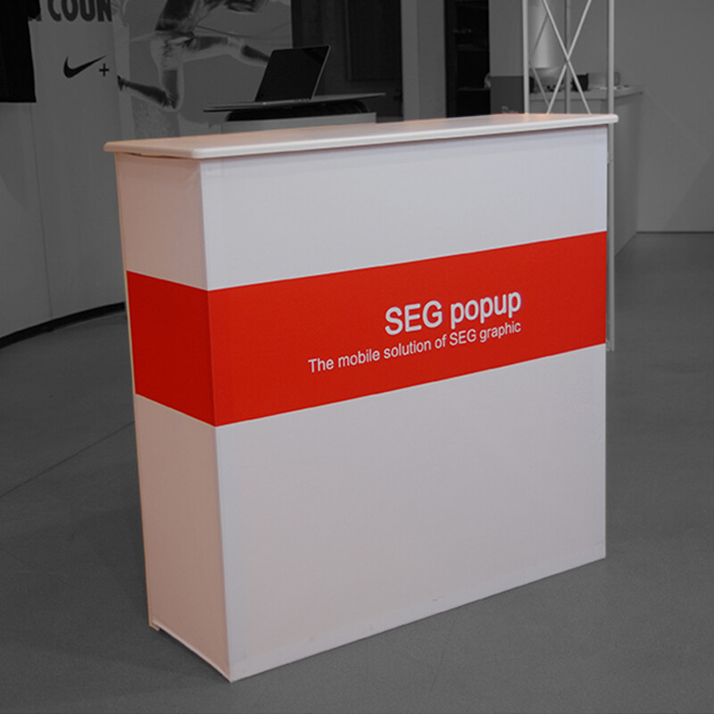 39&Prime; SEG Pop UP Counter Custom Trade Show Display Banner Stand Counter Table Gift