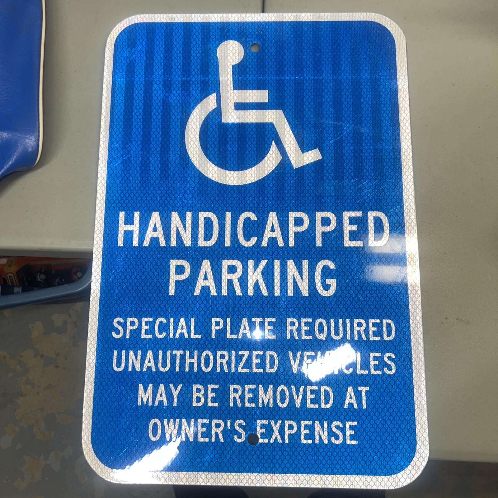 18&Prime;X12&Prime; Reflective Reserved Parking Handicapped Heavy Gauge Aluminum Sign