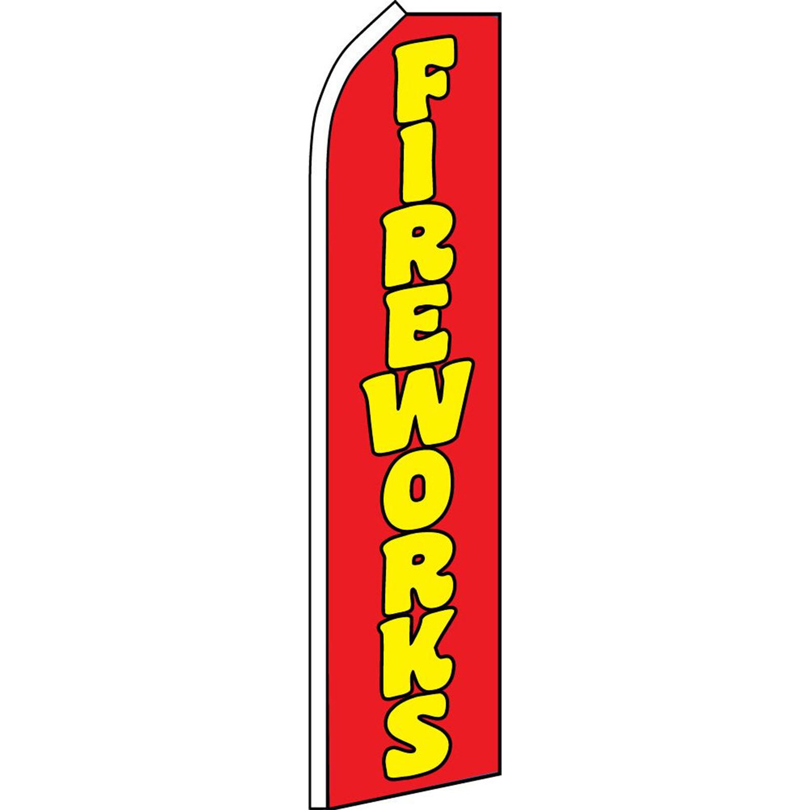 Fireworks 2 1/2 ft X 11 1/2 ft Swooper Flag