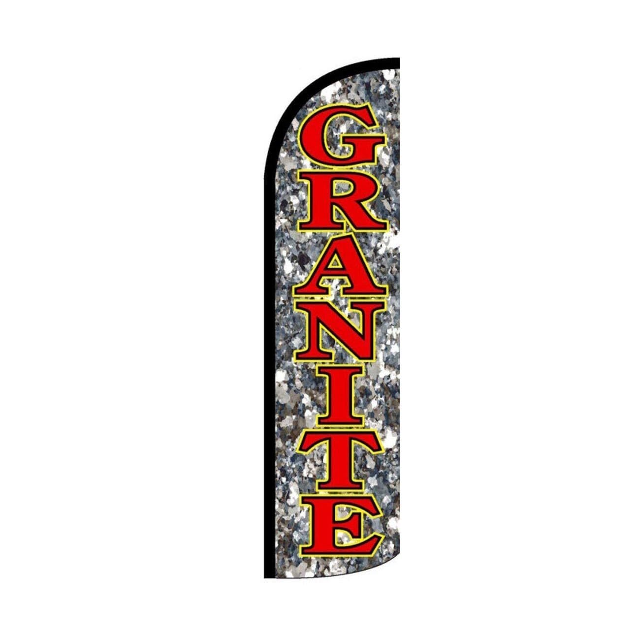 Granite Swooper Flutter Windless Feather Flag | 3ft W x 11.5ft Tall