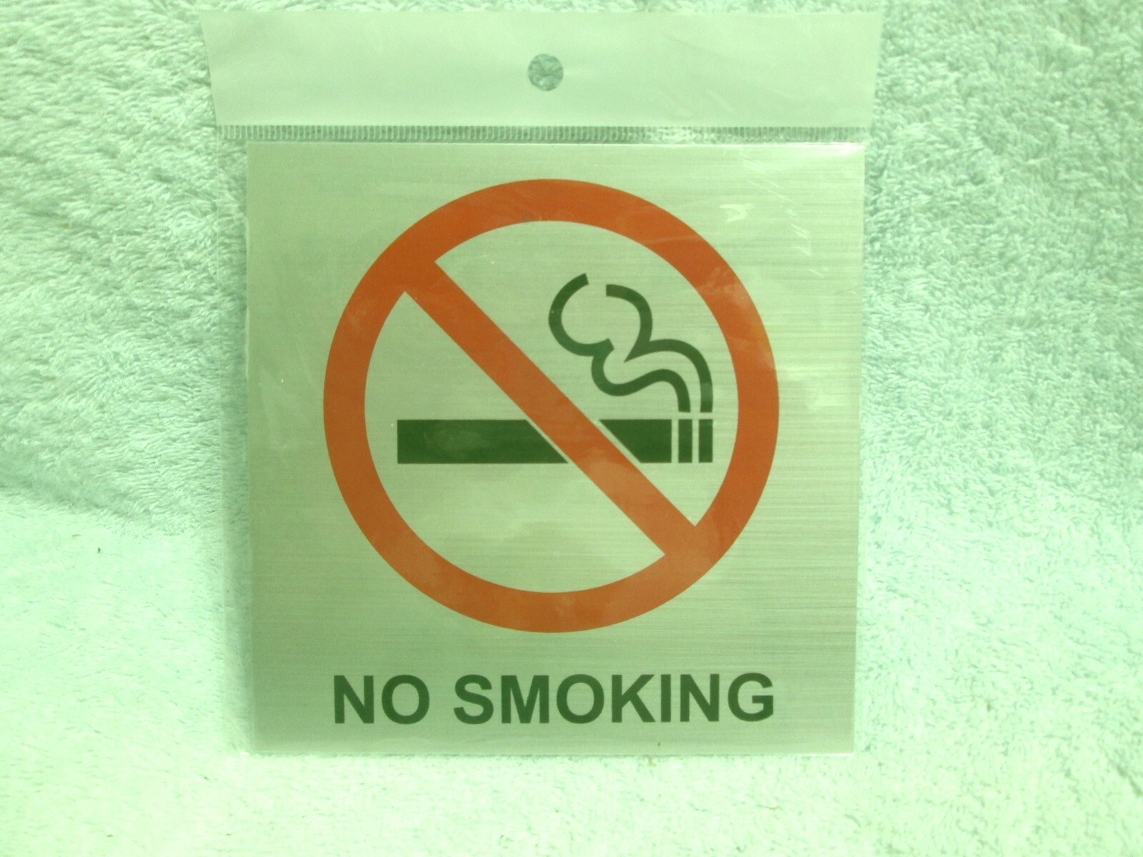 No Smoking Metal Adhesive Signs Set Of 4 New 5.5&Prime; X 5.5&Prime;