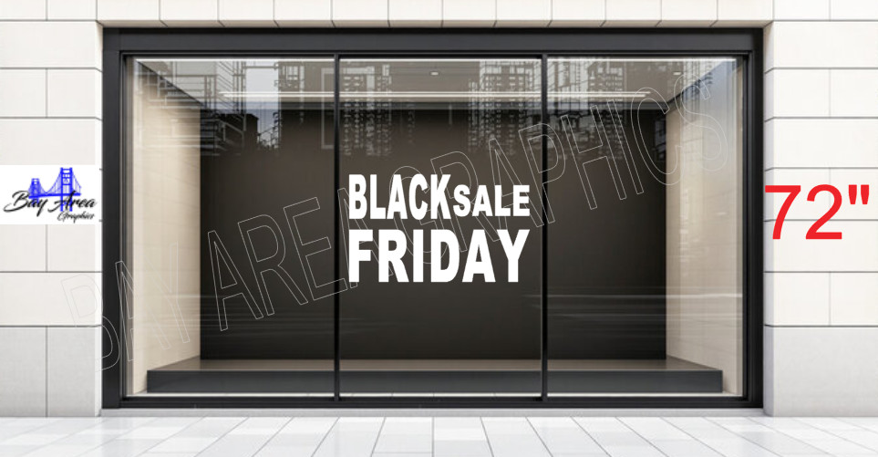Black Friday Sale Vinyl Sign – Shop Window Waterproof Promo ORACAL 651*