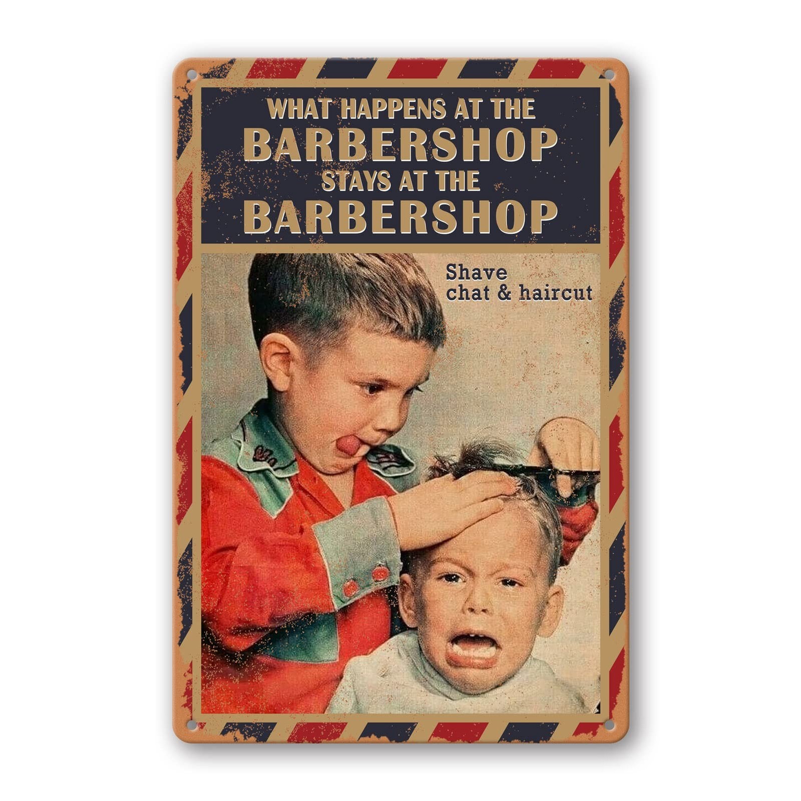 Barber Sign Barbershop Wall Poster Vintage Barber Shop Metal Tin Signs Barber…
