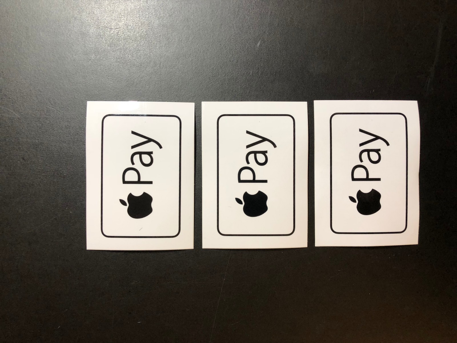 APPLE PAY Acceptance Decal – Retail Sticker (Set of 3 decals included)