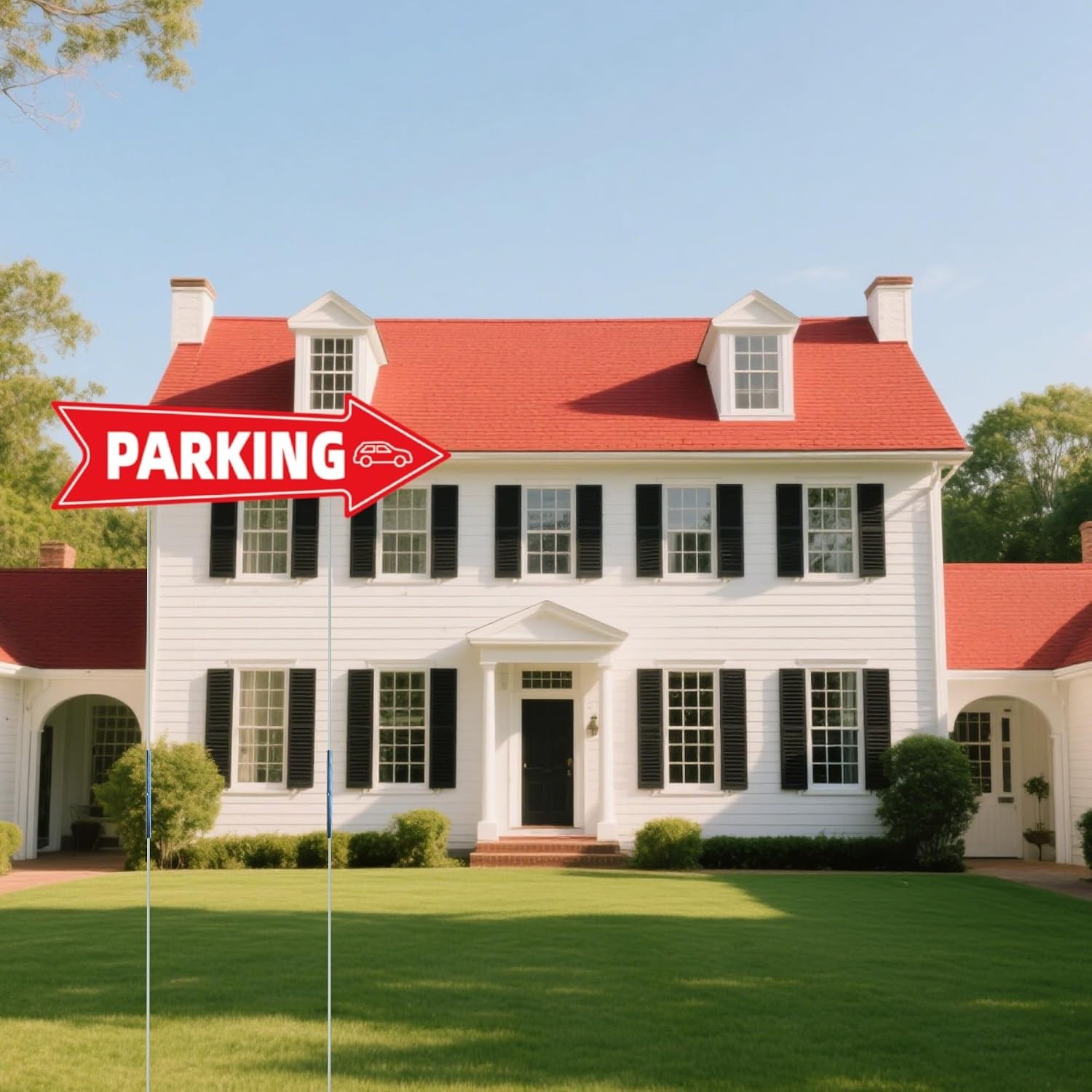 Weather-Resistant Red & White Parking Signs – Dual-Sided, 16×5 Inches, 3 Pack