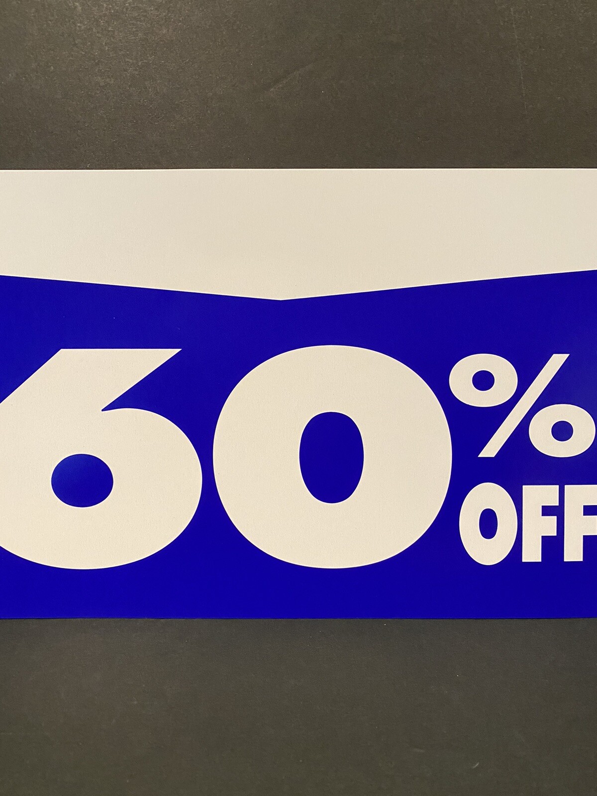Multi Pack 10 Discount Off Signs 10 60% Off Signs SAVE 60% OFF STORE SALE SIGNS