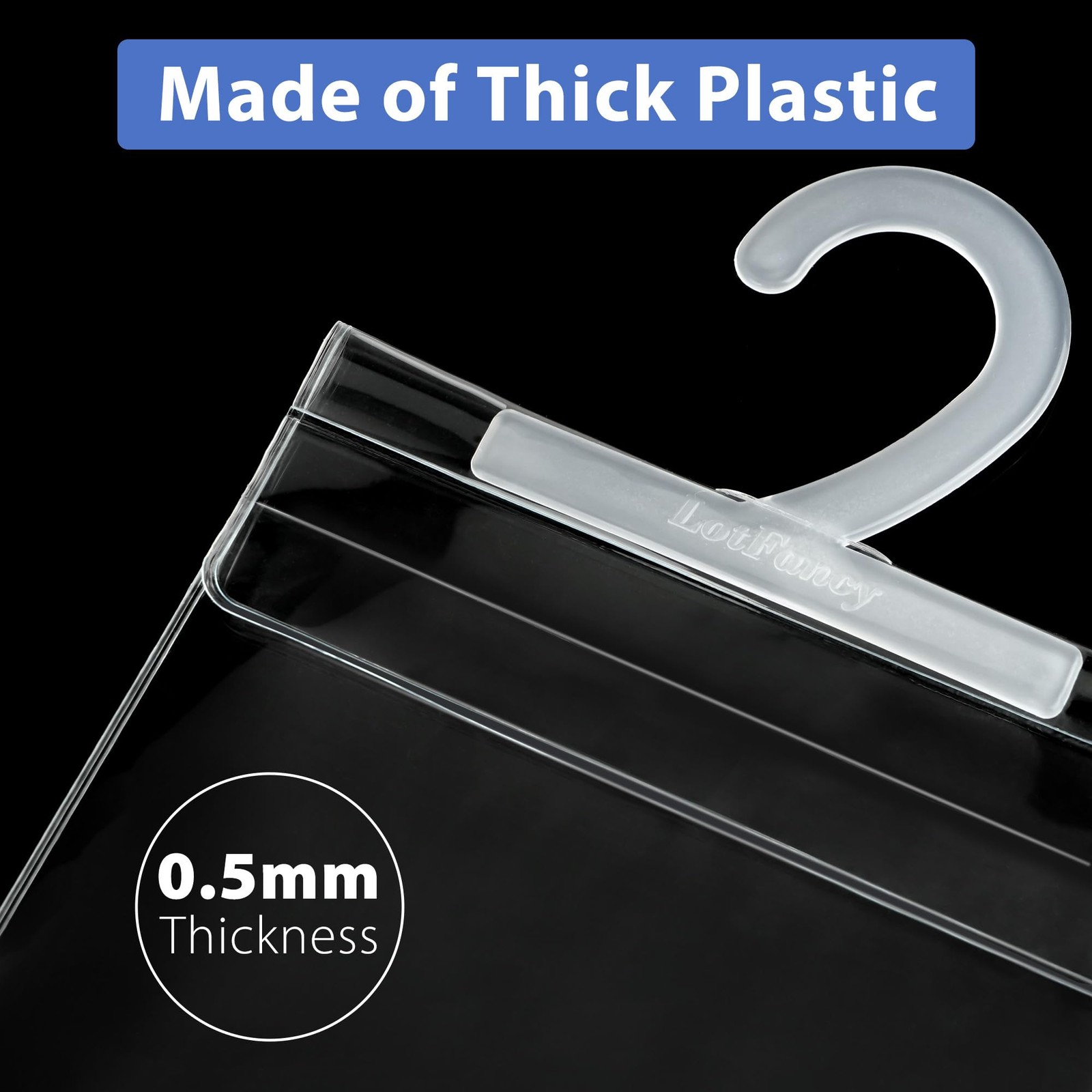 LotFancy Handicap Placard Holder, Ultra Transparent Disabled Pack of 2, clear