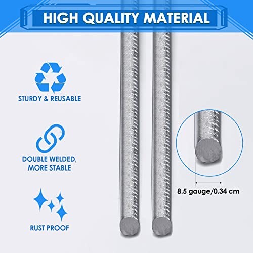 30 Pcs Heavy Duty H Frame Wire Stakes for Yard Signs – 30 » x 10 » Weatherproof