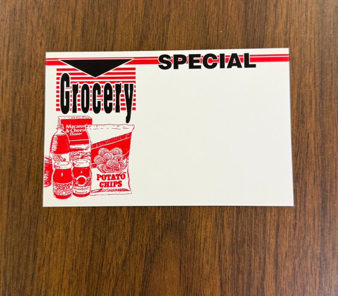 Grocery Special Price Signs – Shelf Card -Price Cards for Retail -5.5&Prime;w x3. »5H