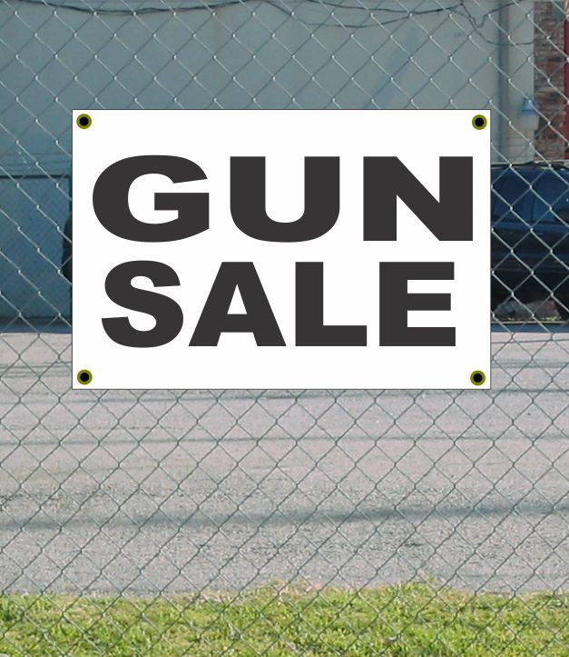 2×3 GUN SALE Black & White Banner Sign NEW Discount Size & Price FREE SHIP