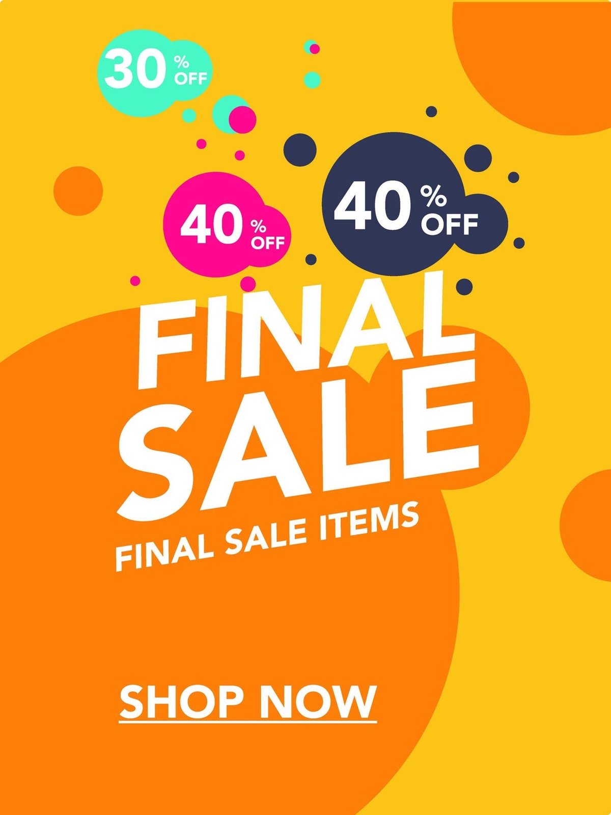 Final Sale | Retail Window Display Sign | 18&Prime;W x 24&Prime;H