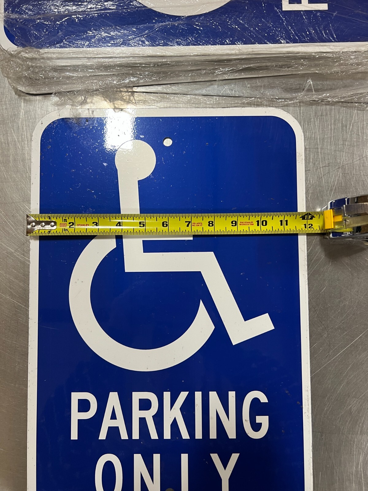 (QTY 4) Handicap Disabled/Elderly Parking Only Aluminum Metal Sign 12&Prime; W x 18&Prime; H