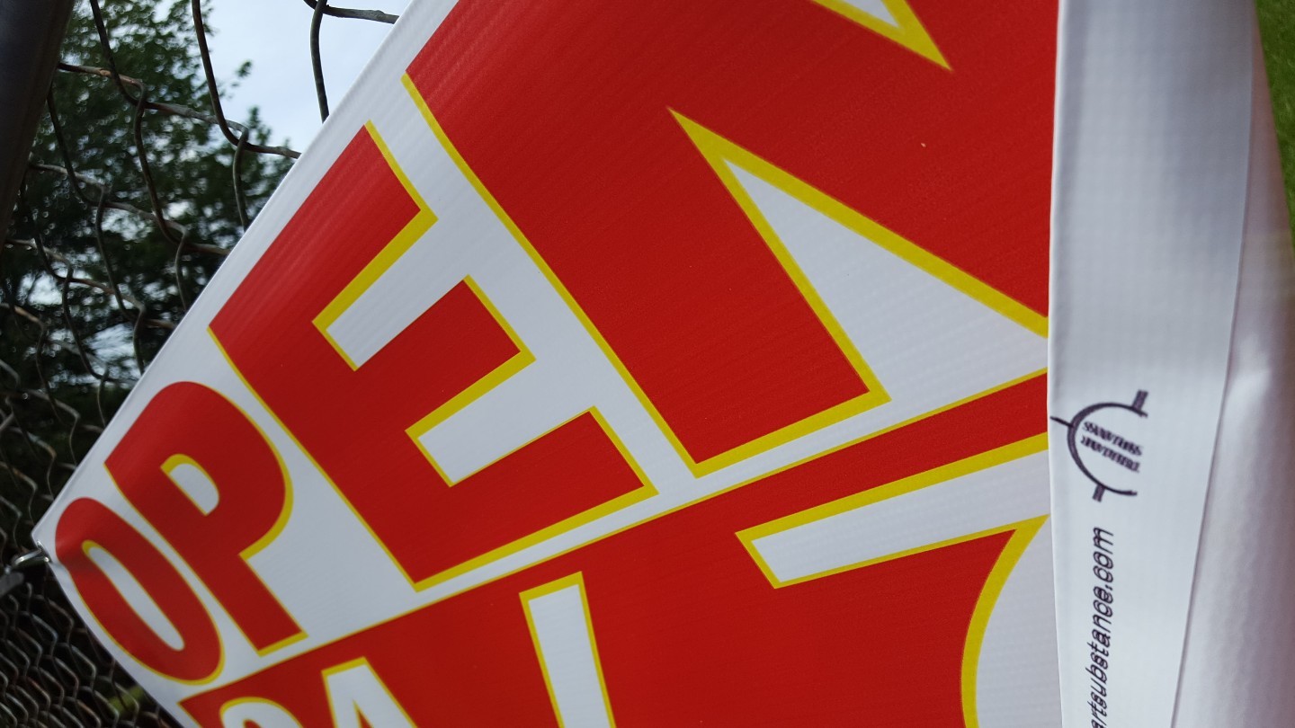 OPEN 24 7 WE ACCEPT EBT MONEY ORDERS Banner Sign Display Convenience Gas Store