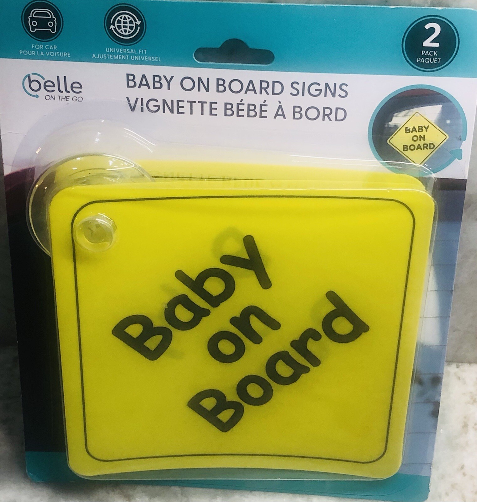 ShipN24Hours. New-Baby on Board Signs. 2 Pack. For Car. Universal Fit.