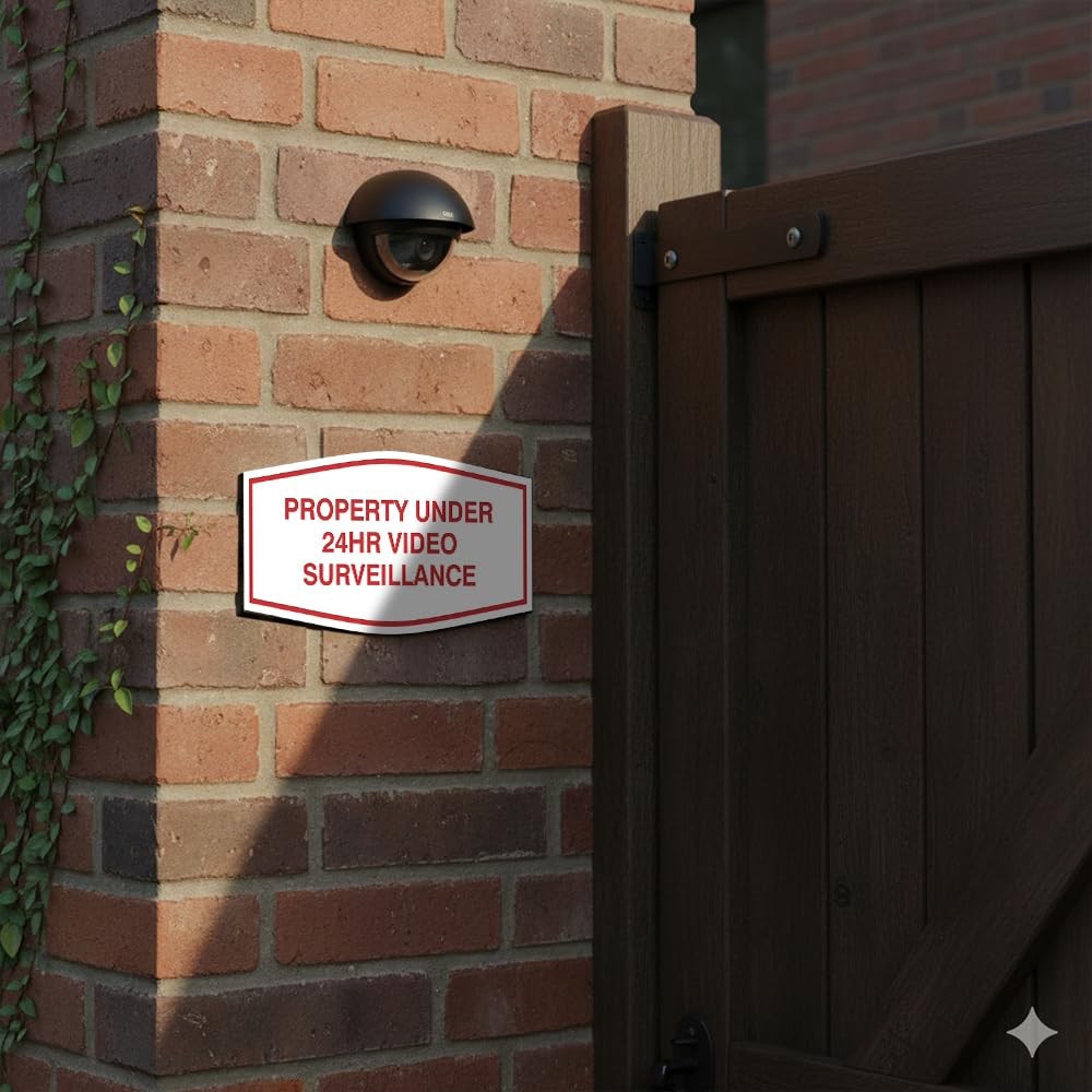 Signs Bylita Fancy Property Under 24Hr Video Surveillance Camera Sign Brushed