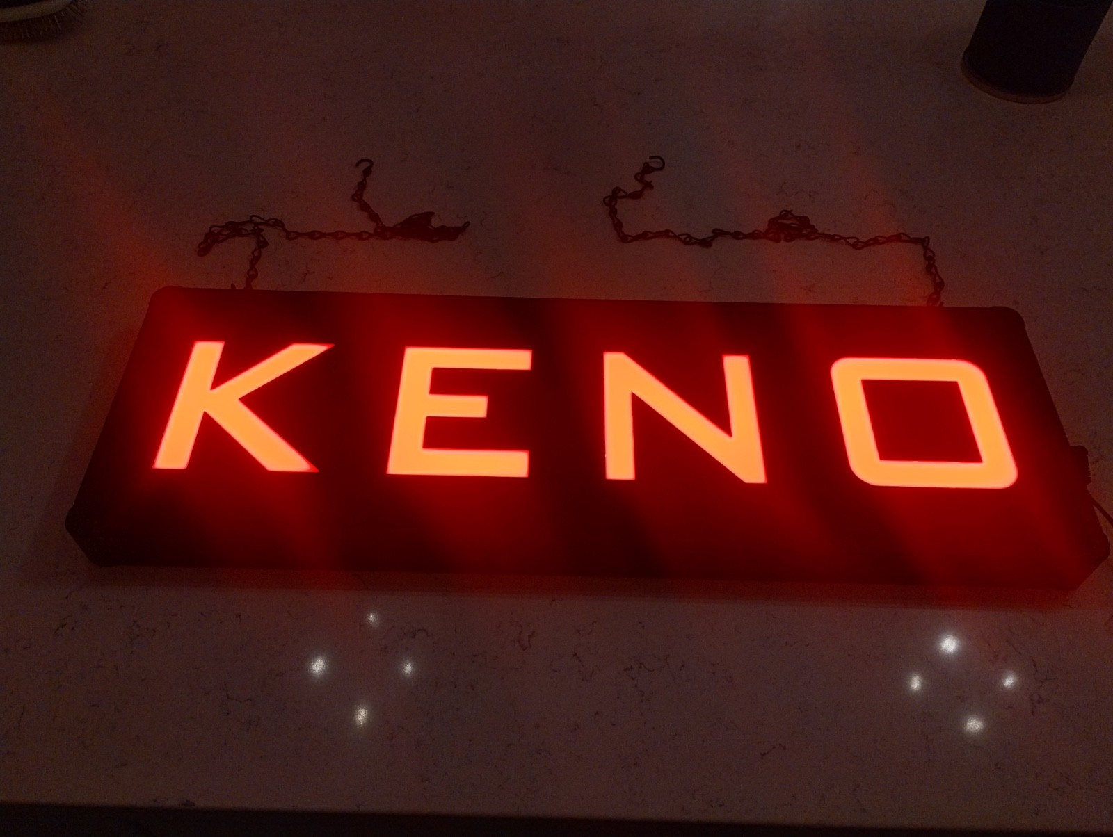 Keno Light Up Led Sign Store Window Lottery Sign Vintage Pro-Lite