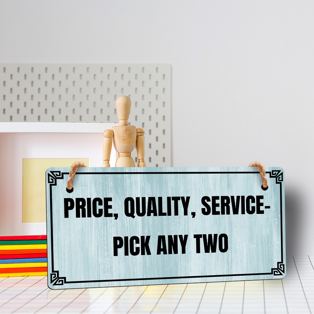 Business Office and Home Signs | Rustic Oak Wood 5 x 10&Prime; Hanging Signs