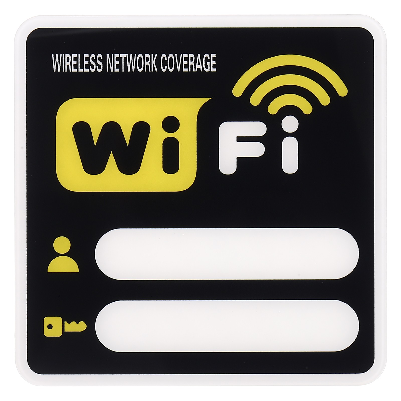 8&Prime; x 8&Prime; Wifi Password Sign, 1 Pcs Acrylic WiFi Sign Self Adhesive, Yellow