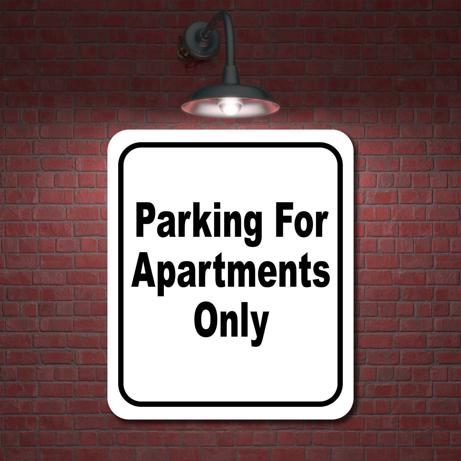 Parking for apartments only Aluminum Composite Sign
