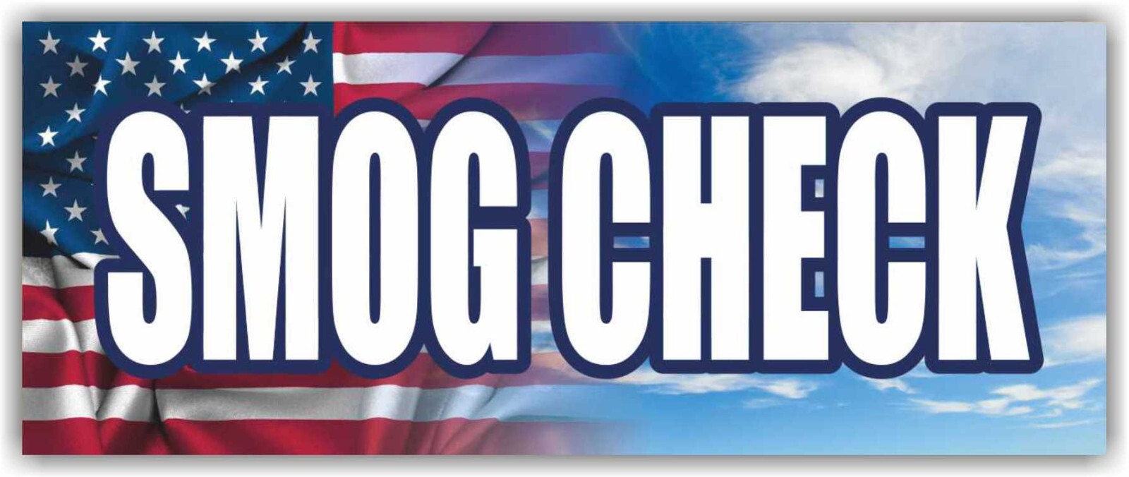 SMOG CHECK Advertising Banner Vinyl Sign auto repair service diagnostic garage