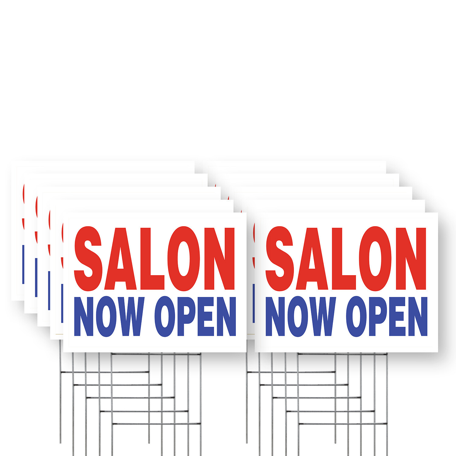 Salon Now Open Yard Sign Grand Opening, Professional Services, Clear Messaging