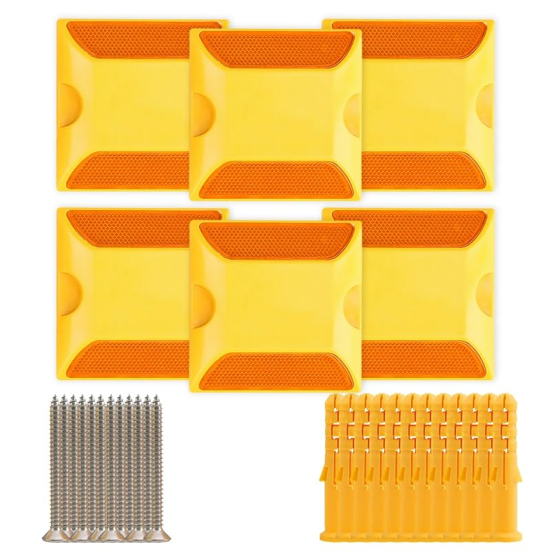  » 6-Pack Reflective Lane Markers Lane Reflector Reflective Road Pavement Markers