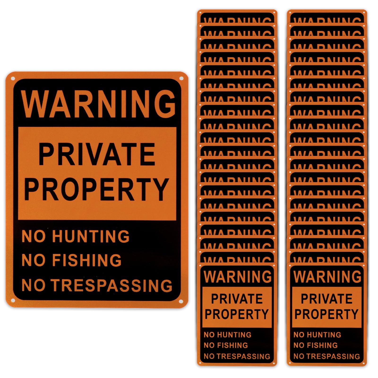 40Pcs No Trespassing Signs Private Property Weatherproof 10×7” Reflective Alu…
